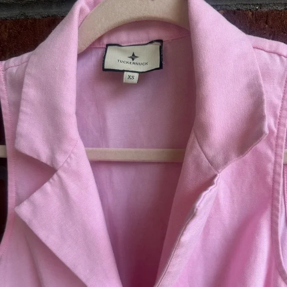 TUCKERNUCK Oxford Pink Sleeveless Royal Shirt Dress - Picture 5 of 7